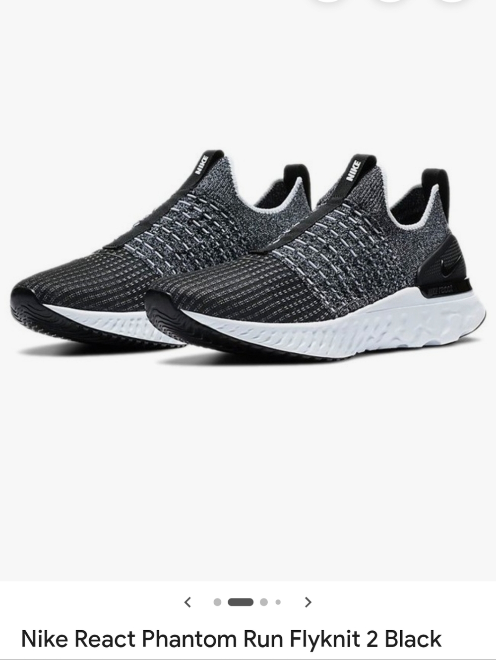 Nike Flyknit Slip-On Running Shoes - Black/White